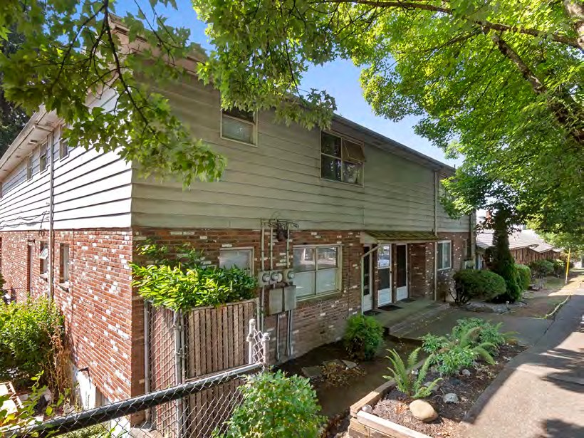 Exterior view of the apartment building